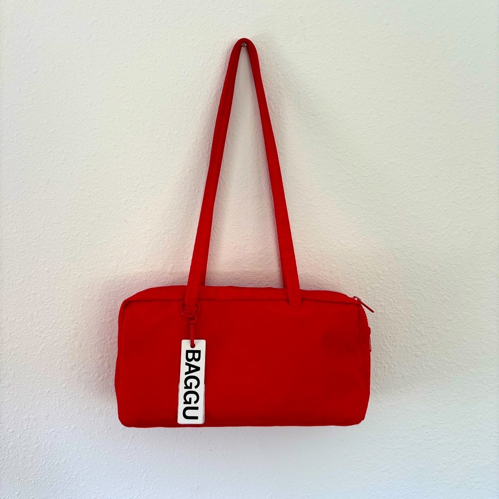 NWT Baggu Regular Nylon Bowler Bag - Candy Apple